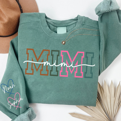 Personalized Grandma Name Sweatshirt, Gift for Grandma And Kids