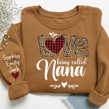 Personalized Love Being Called Mimi Sweatshirt, Gifts for Grandma, Custom Grandma and Grandchild Names