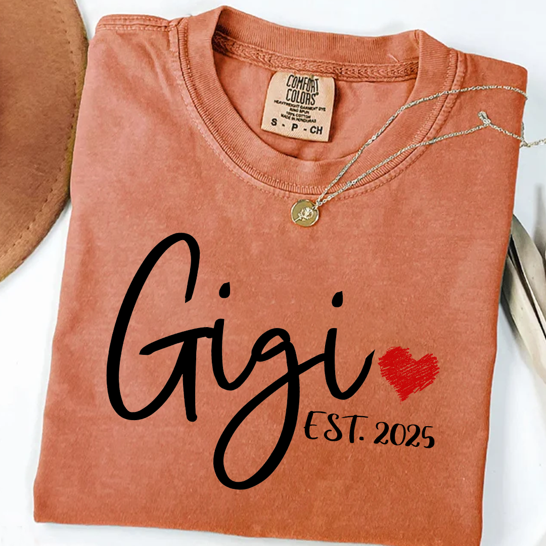 Comfort Colors® Personalized Gigi Est 2025 T-Shirt