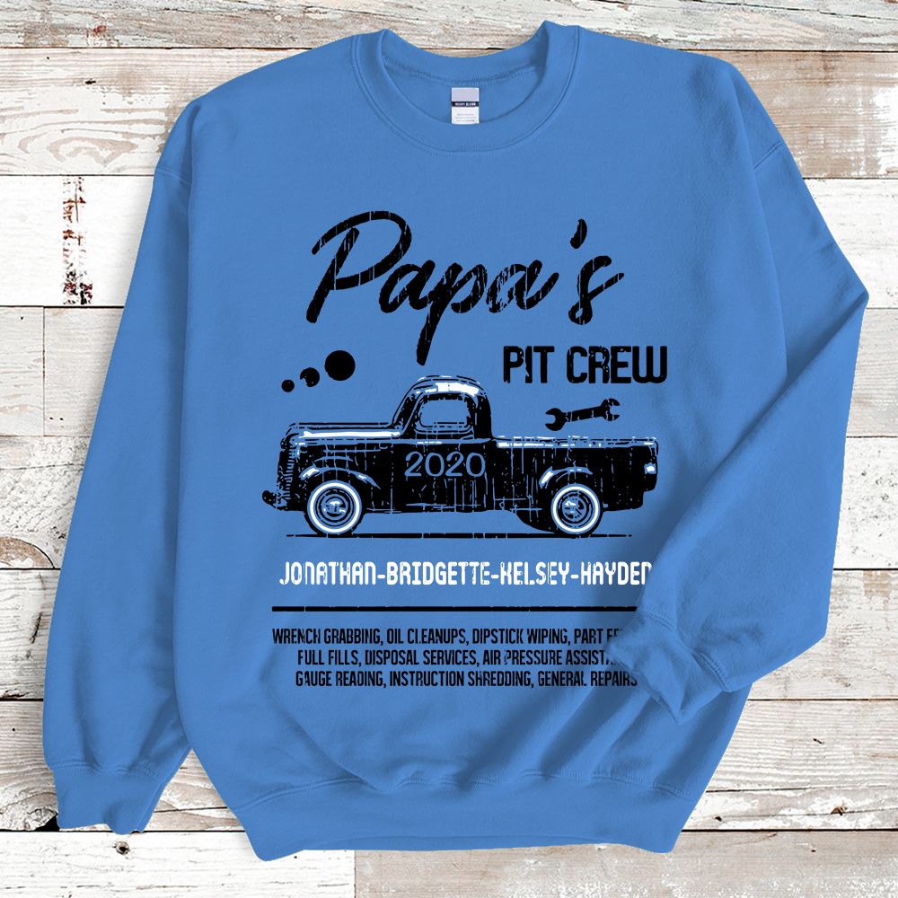 Papa Pit Crew And Kids Sweatshirt