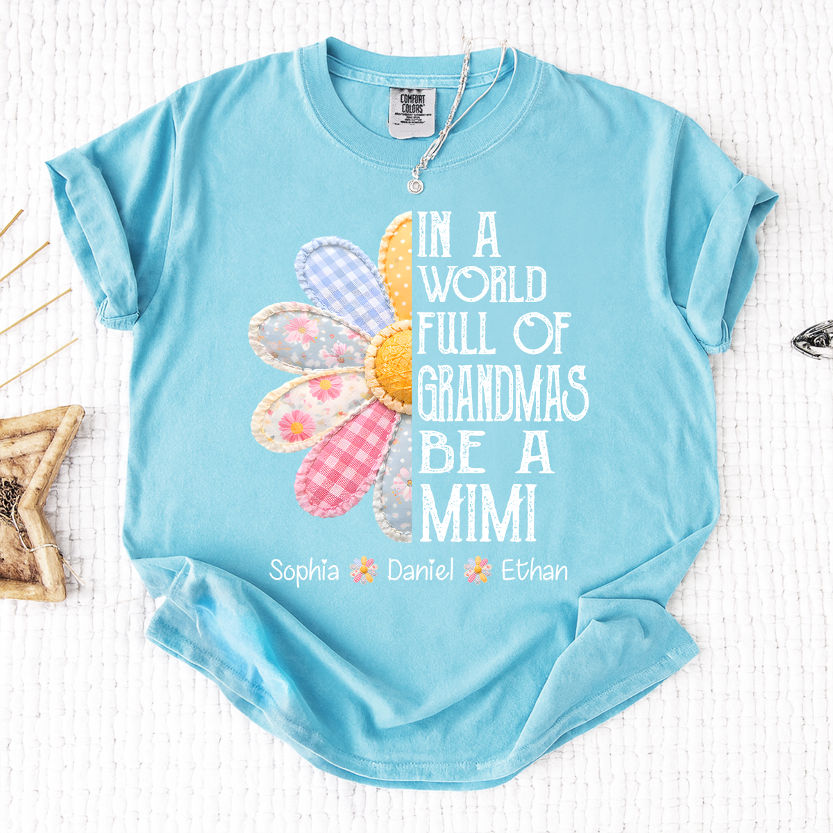 Comfort Colors Personalized In a World Full of Grandmas Be a MIMI T Shirt, Custom Family Names, Perfect Gift for Mimi