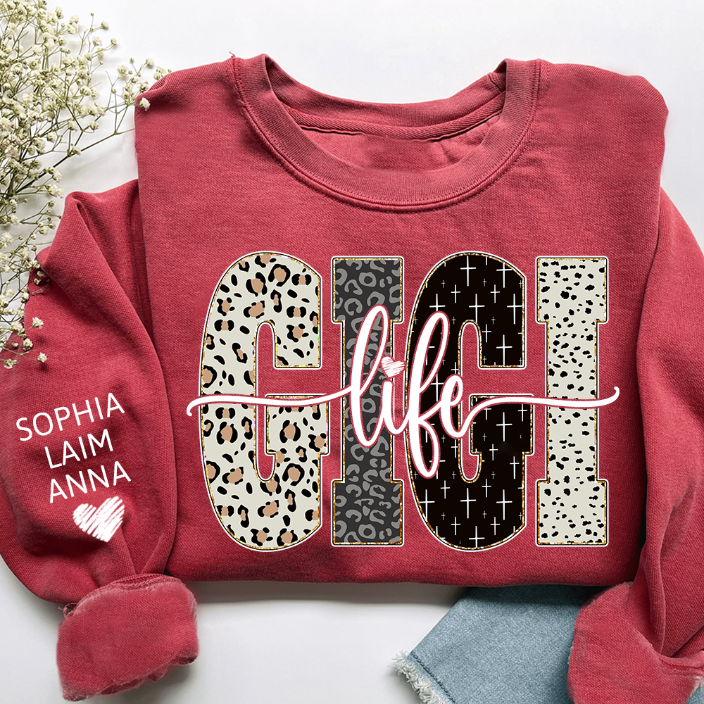 Custom Bible Style Gigi Life Sweatshirt – Personalized Gift for Grandma, Gigi, or Mimi with Grandkids’ Names