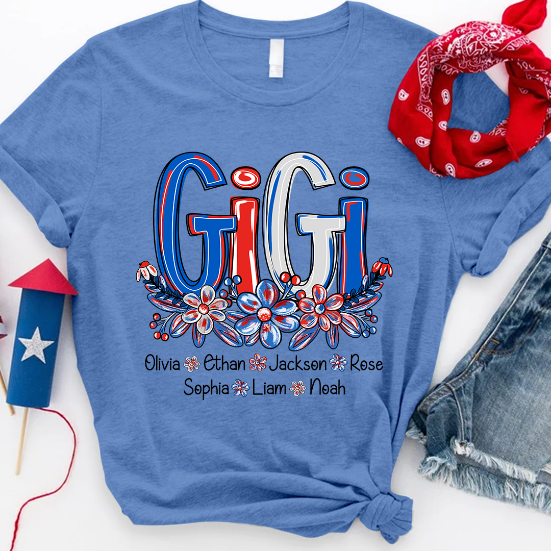 Red White Blue USA 4th July For Grandma And Kids LTP01