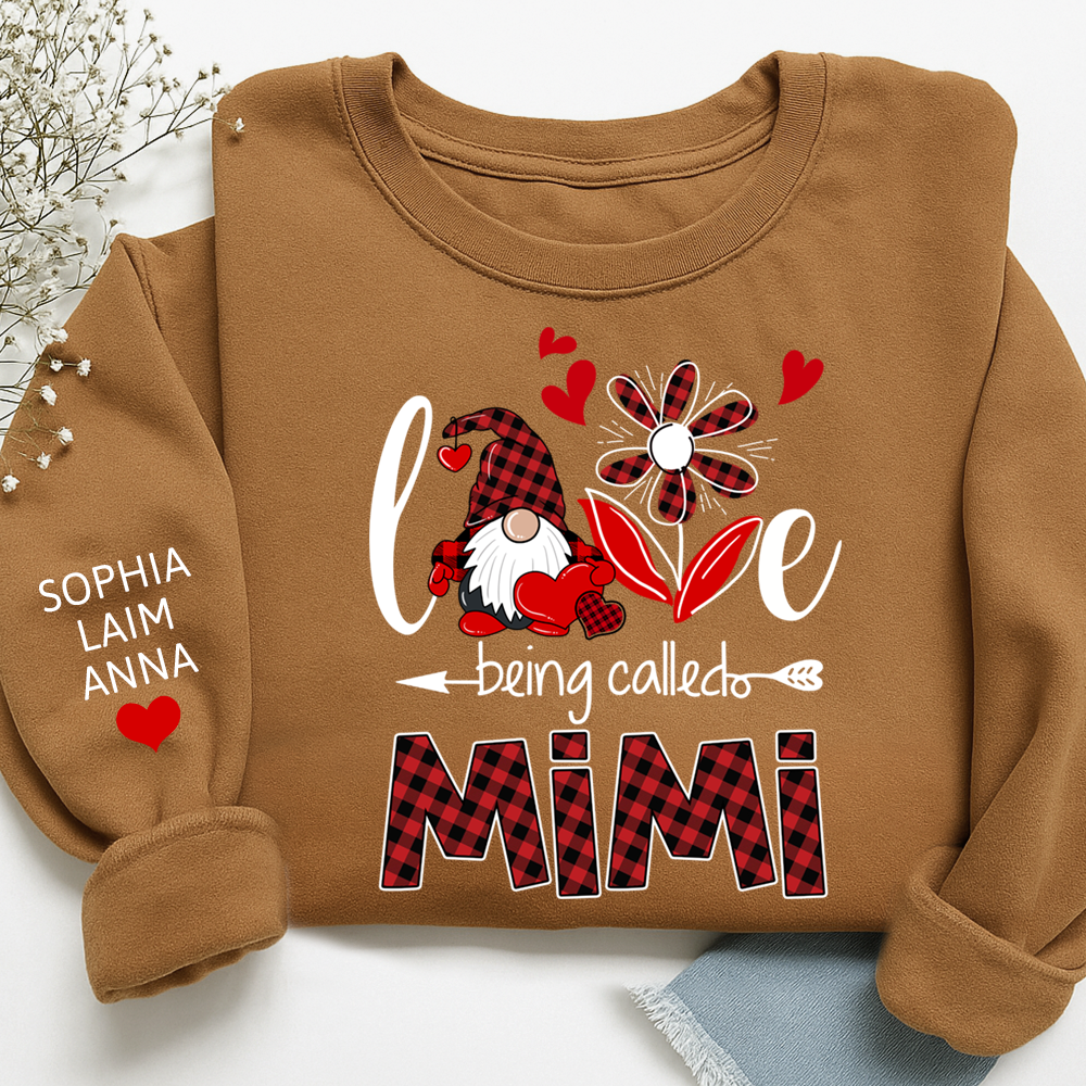 I Love Being Called Mimi Sweatshirt, Personalized Grandma Shirt with Custom Family Names