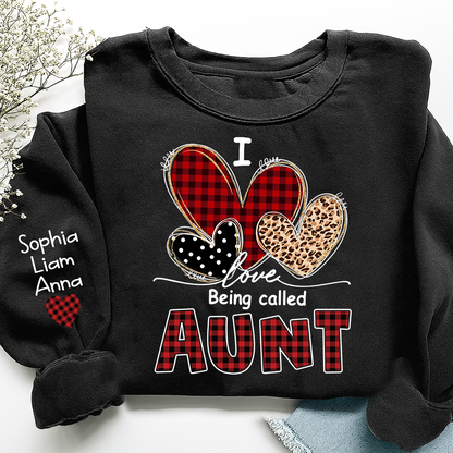 I Love Being Calling Aunt Sweatshirt, Personalized Name Shirt for Family
