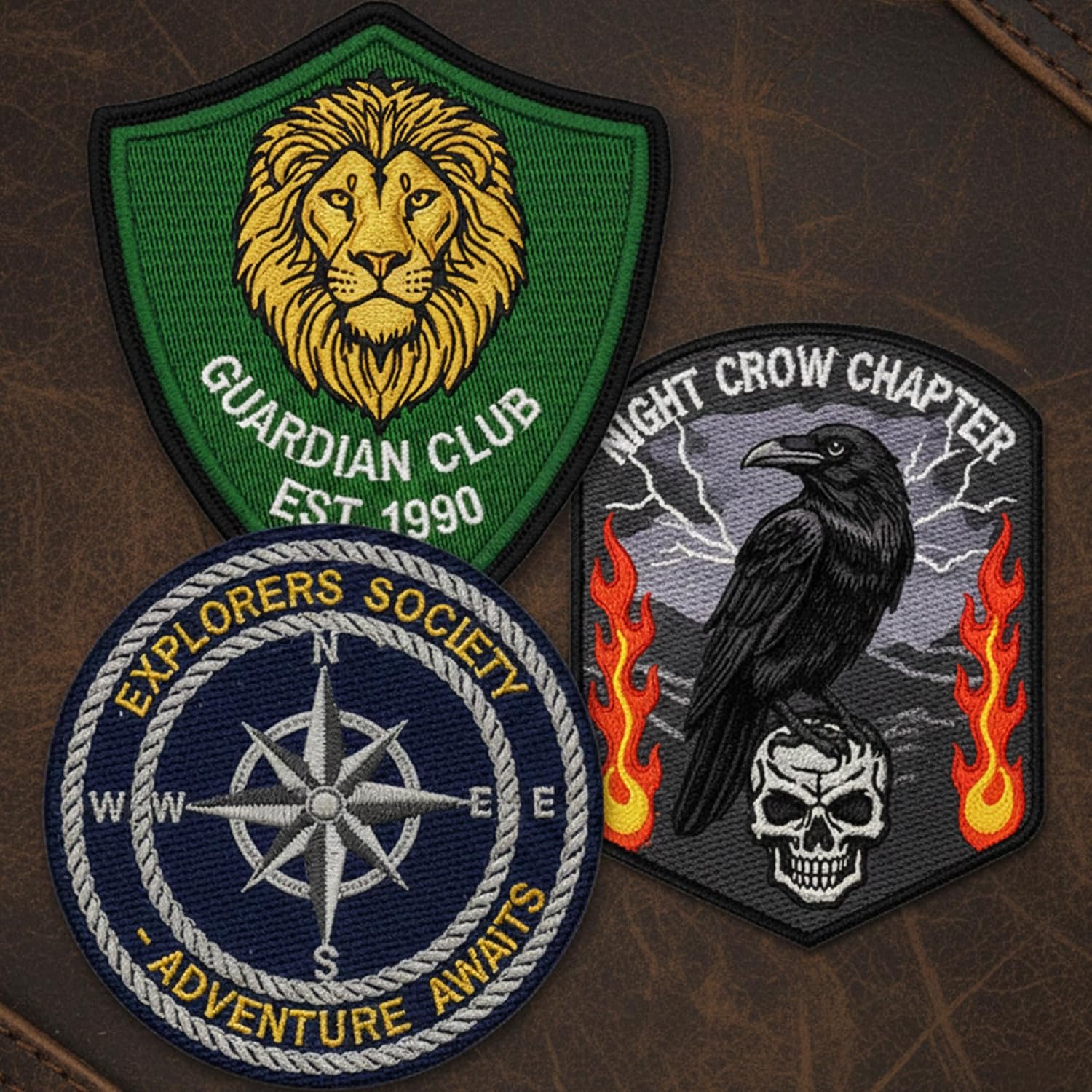 Custom Embroidered Patches – Personalized Logo Patch, 2"–11", Iron-On/Sew-On Hook & Loop for Hats, Backpacks, Clothes