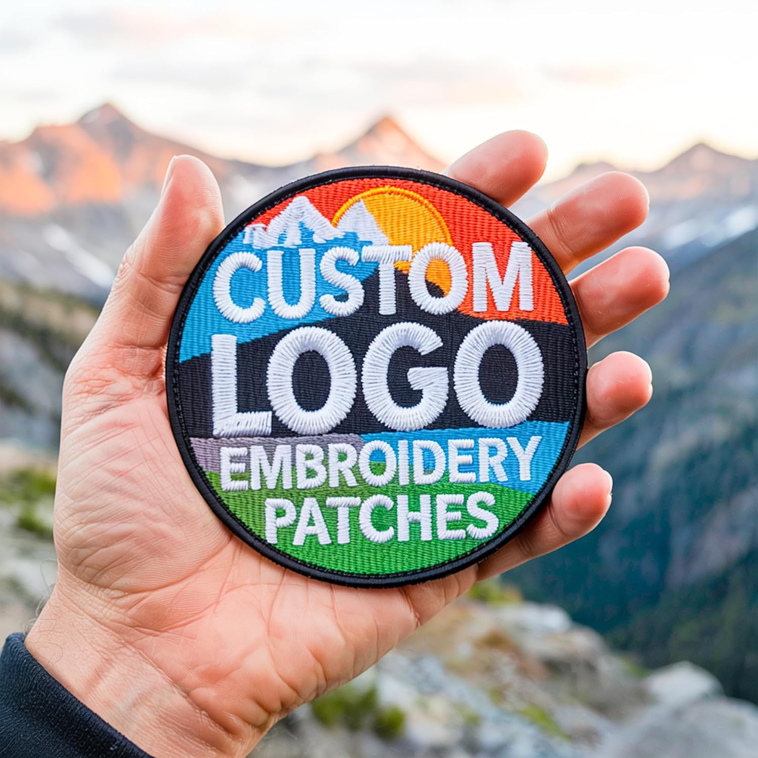 Custom Embroidered Patches – Personalized Iron-On/Sew-On Hook & Loop, Custom Logo Patch for Clothes, Bags, Hats