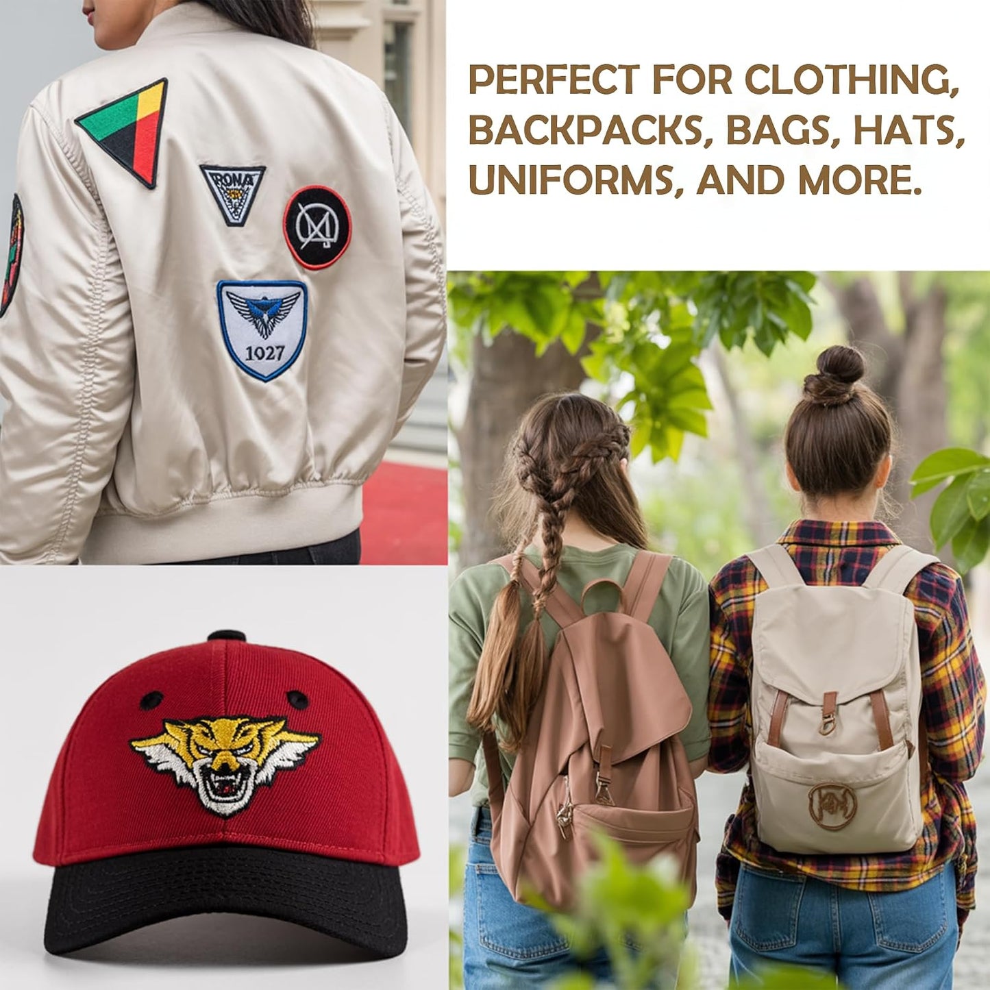 Personalized Embroidered Patches – Custom Logo, Image, or Text, Iron-On/Sew-On Hook & Loop, 3"–11" for Clothing & Hats
