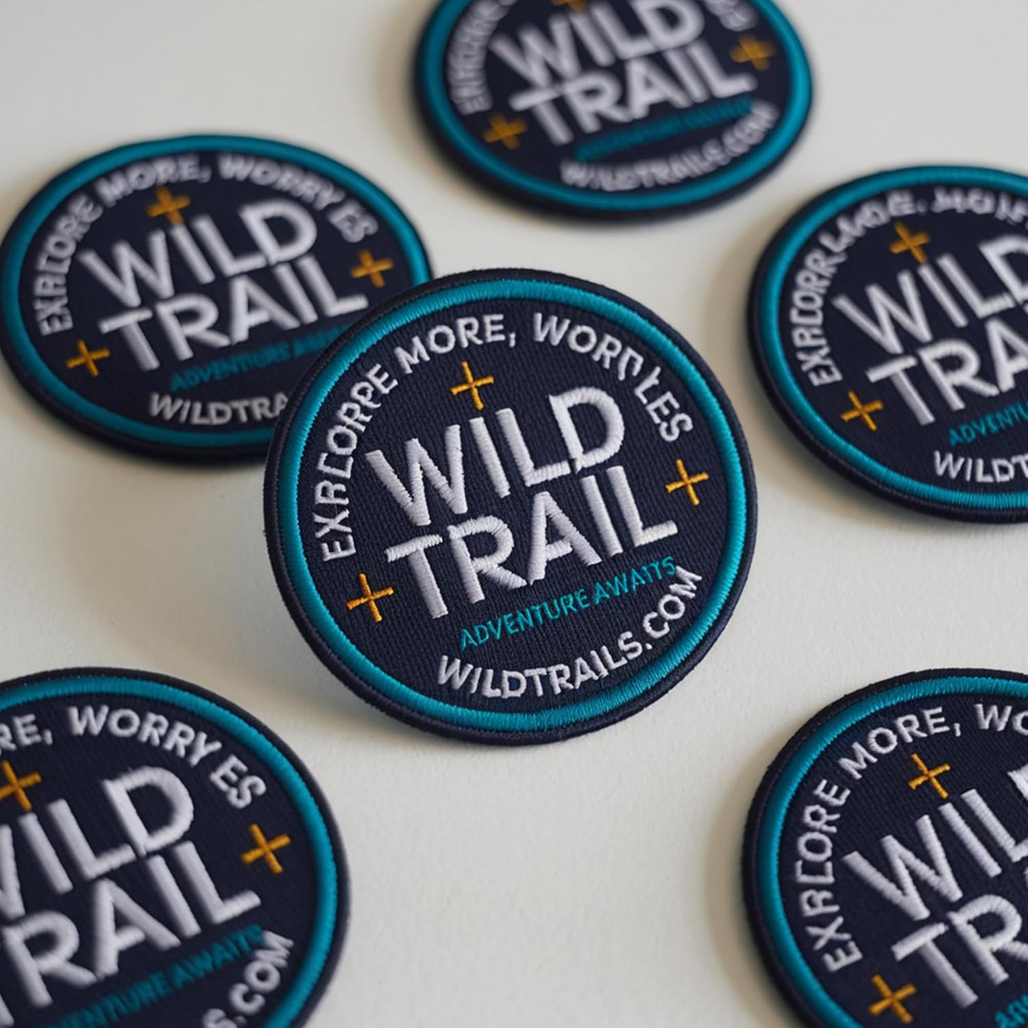 Custom Embroidered Patches – Personalized Name & Logo, Iron-On/Sew-On Hook & Loop, Any Shape