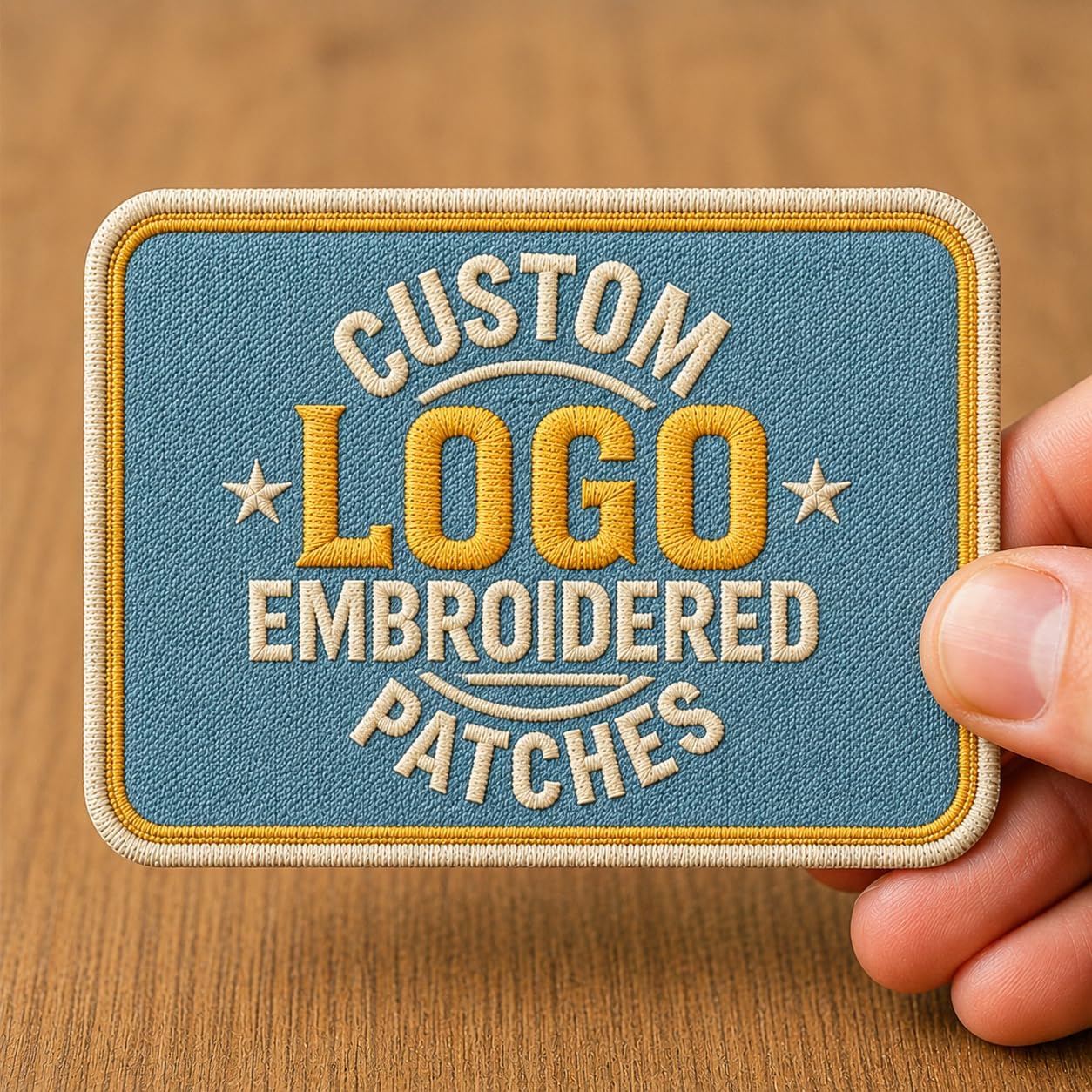 Custom Embroidered Patches – Personalized Logo Patch, 2"–11", Iron-On/Sew-On Hook & Loop for Hats, Backpacks, Clothes