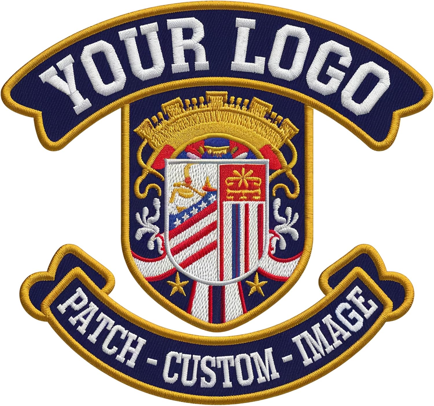 Custom Personalized Embroidered Patches – Any Shape, Iron-On/Sew-On Hook & Loop, Logo, Photo, or Text Patch