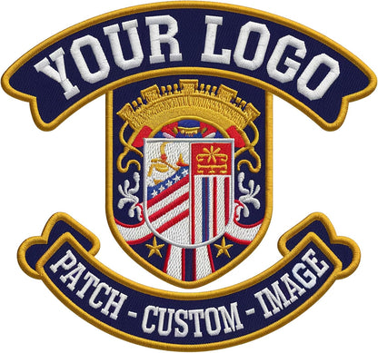 Custom Personalized Embroidered Patches – Any Shape, Iron-On/Sew-On Hook & Loop, Logo, Photo, or Text Patch