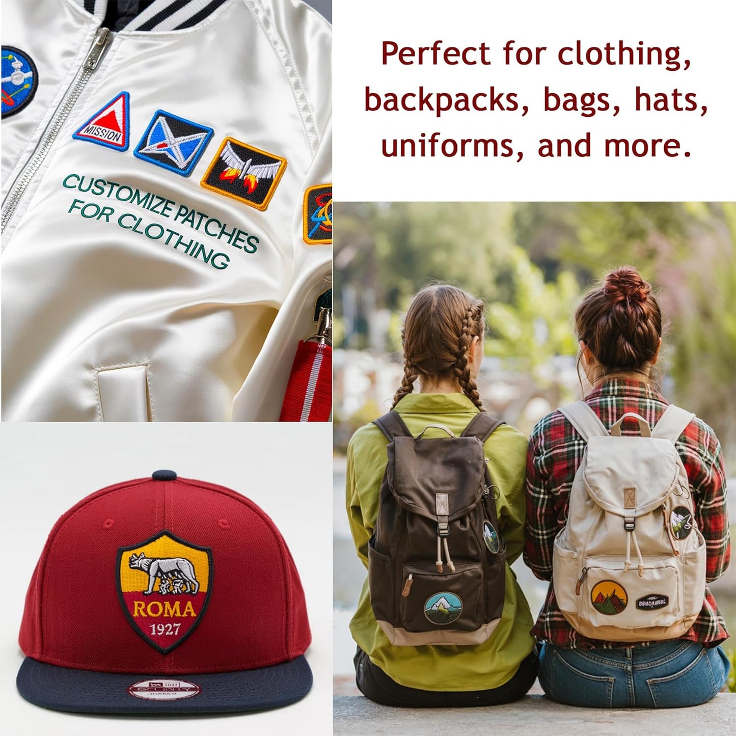 Custom Embroidered Patches – Personalized Logo, Image, or Text, Iron-On/Sew-On/Hook & Loop, 2"–11" for Clothing & Hats