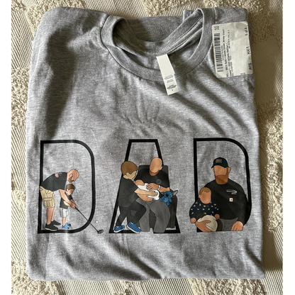 Custom Dad Hoodie Portrait From Photo, Personalized Dad Portrait Shirt, Personalized Gifts For Dad, Father's Gift