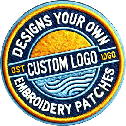 Custom Embroidered Logo Patch – Personalized Iron-On/Hook & Loop for Backpacks, School, Team, Company
