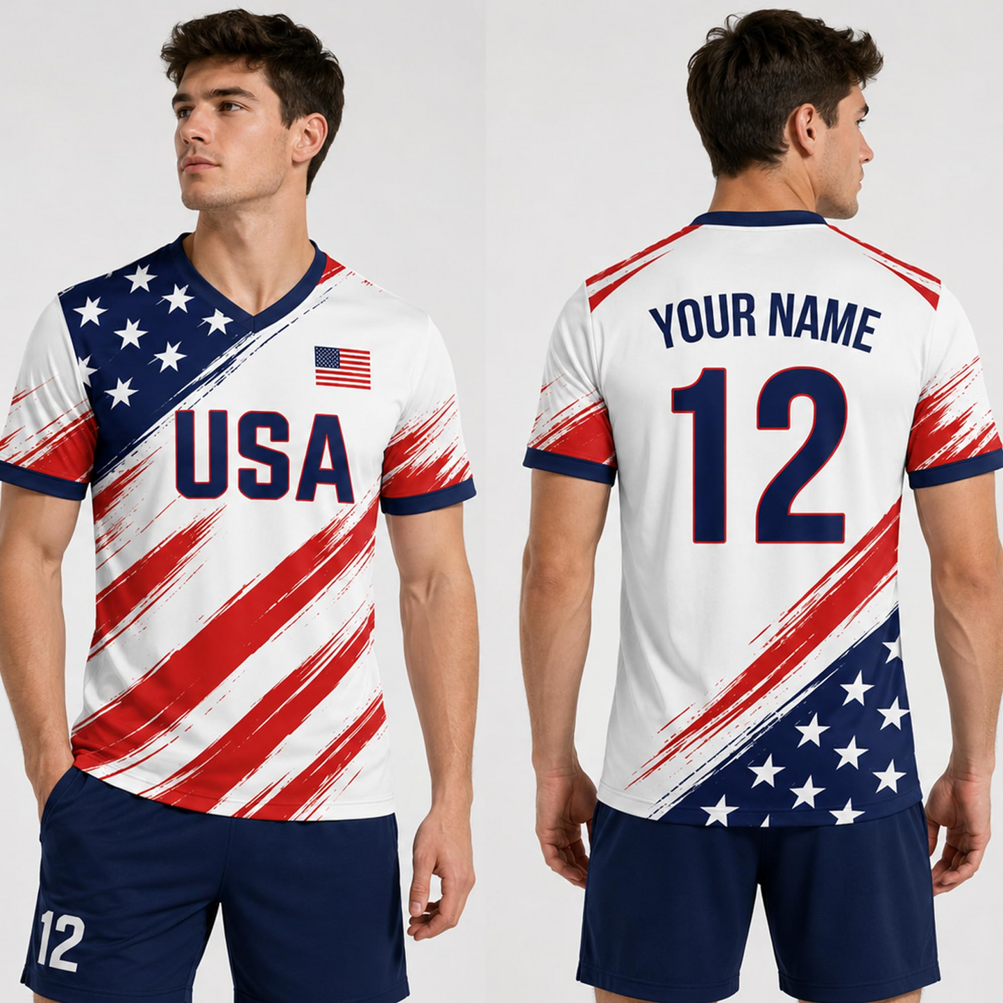 Custom Soccer Jersey 2026, Personalized Soccer T-Shirts with Team Name Number Logo Gift for Friends, Family, Fan Sport