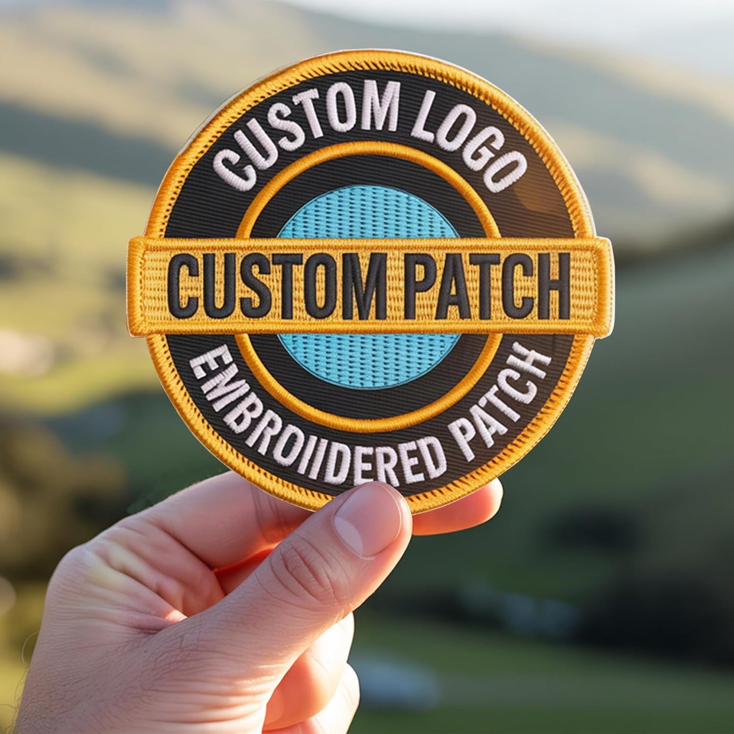 Customized Embroidered Patches – Personalized Logo Patch, Iron-On/Sew-On Hook & Loop for Backpacks & Clothes