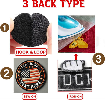 Custom Embroidered Logo Patches – Personalized Iron-On, Sew-On, or Hook & Loop for Apparel, Backpacks, Hats
