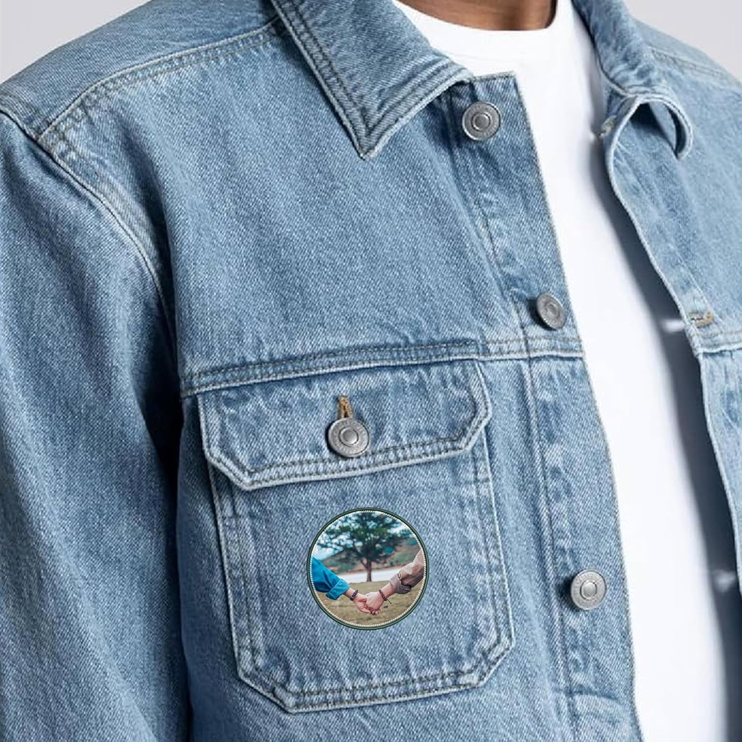 Custom Patches – Add Your Photo, Logo, or Text, Personalized Iron-On/Sew-On Hook & Loop for Clothing, Hats, Uniforms