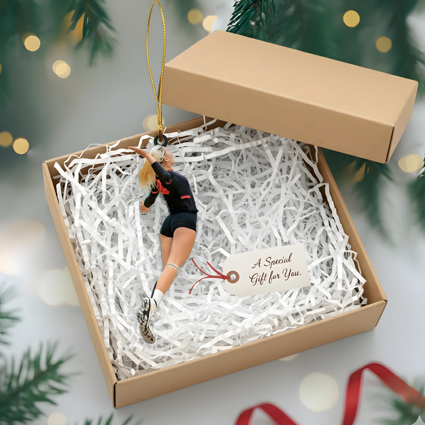 Personalized Volleyball Ornament – Custom Christmas Ornament Gift for Volleyball Players, Coaches, Fans & Team Members