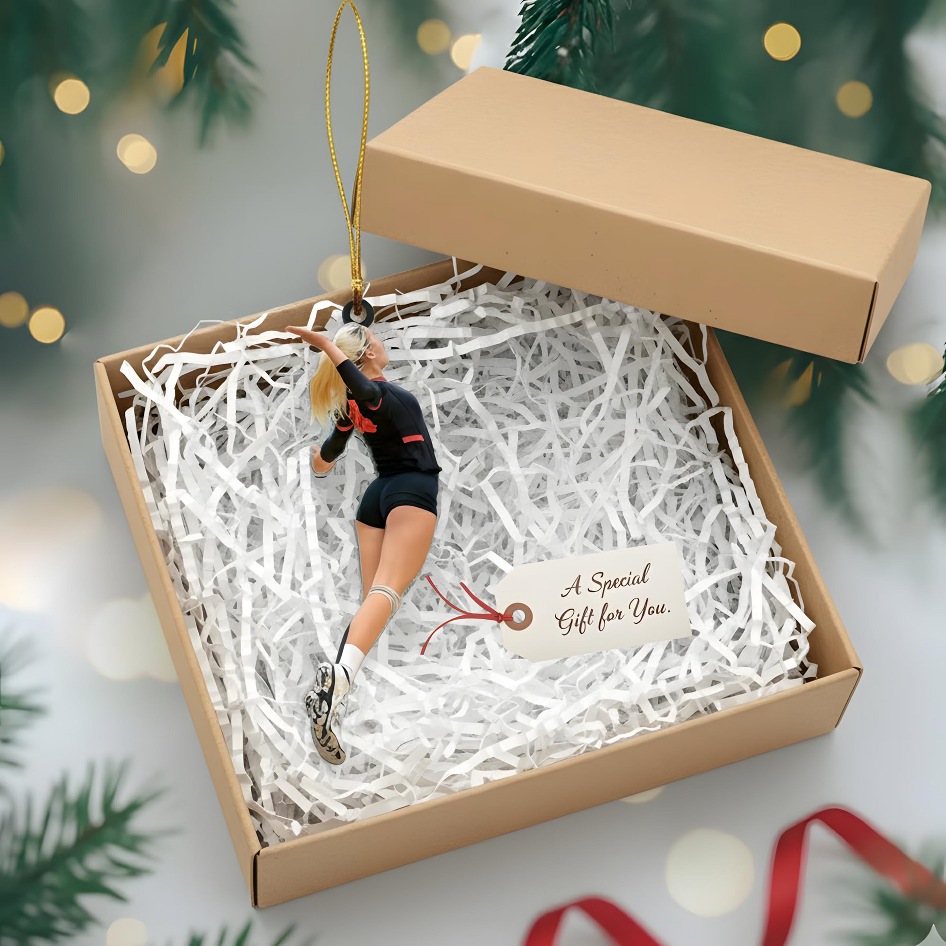 Personalized Volleyball Ornament – Custom Christmas Ornament Gift for Volleyball Players, Coaches, Fans & Team Members