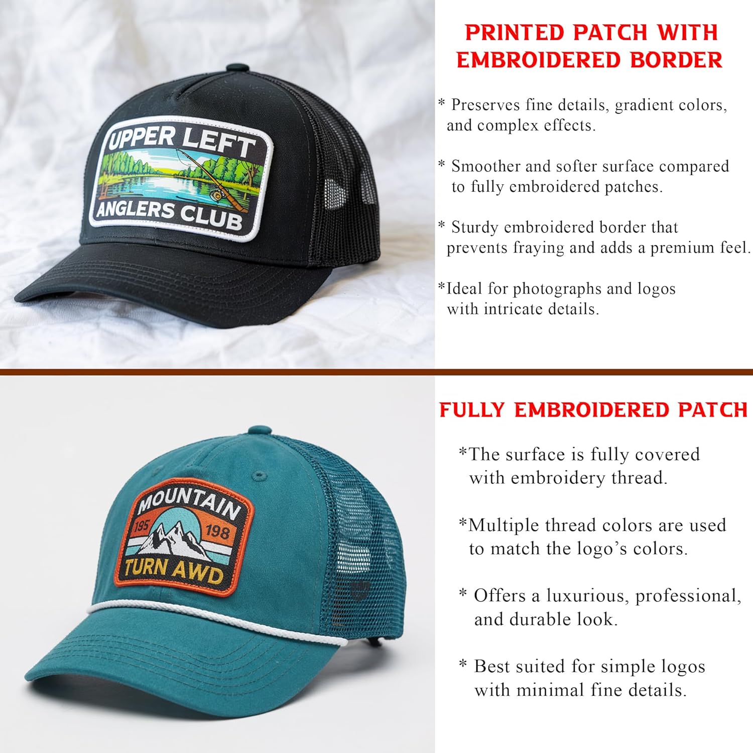Personalized Embroidered Patches – Custom Iron-On/Sew-On Hook & Loop, 2"–11", Perfect for Clothes, Backpacks, Hats
