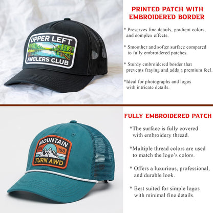 Personalized Embroidered Patches – Custom Iron-On/Sew-On Hook & Loop, 2"–11", Perfect for Clothes, Backpacks, Hats