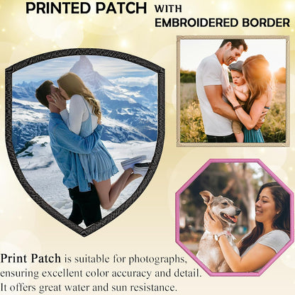 Personalized Embroidered Patches – Custom Logo, Image, or Text, Iron-On/Sew-On Hook & Loop, 3"–11" for Clothing & Hats