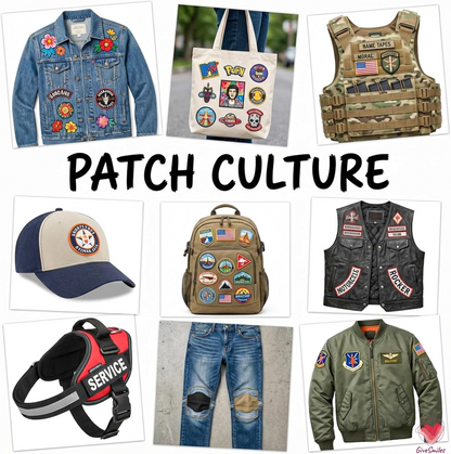 Custom Embroidered Patches – Personalized Logo Patch – Iron-On, Sew-On, Hook & Loop for Clothing, Backpacks, Jackets, Hats