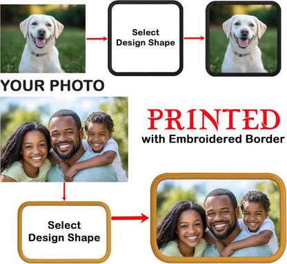Customized Embroidered Logo & Image Patches – Iron-On/Sew-On Hook & Loop, Personalized Name & Text Patch