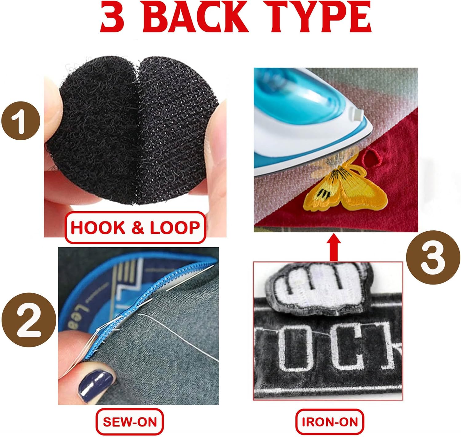 Custom Embroidered Patch – Personalized Logo, Image, or Text, Iron-On/Sew-On Hook & Loop for Backpacks, Clothing, Hats