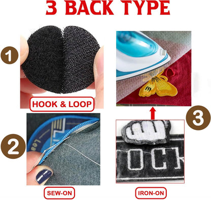 Custom Embroidered Patch – Personalized Logo, Image, or Text, Iron-On/Sew-On Hook & Loop for Backpacks, Clothing, Hats