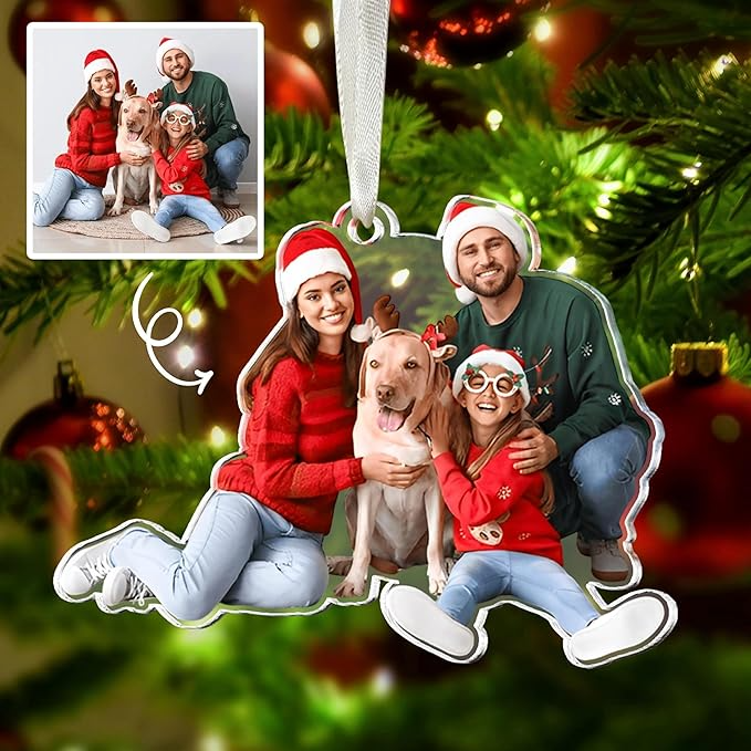 Personalized Photo Christmas Ornament 2025, Custom Picture Acrylic Decoration, Meaningful Keepsake Gift For Friends And Family