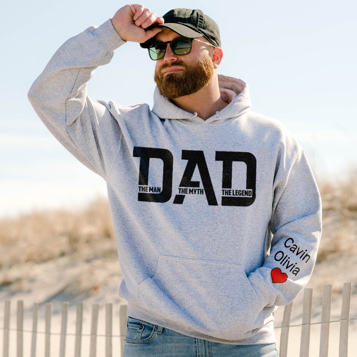 Personalized Dad The Man The Myth The Legend Hoodie