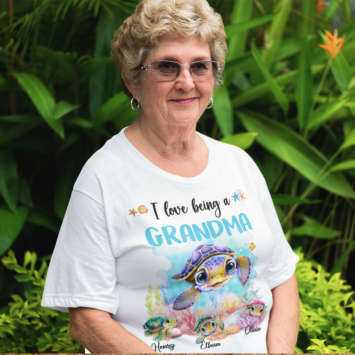 Personalized Blessed To Be Called Mimi Summer Doodle Shirt T-Shirt