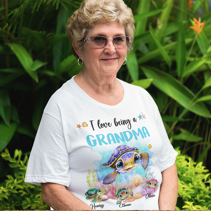 Personalized Blessed To Be Called Mimi Summer Doodle Shirt T-Shirt