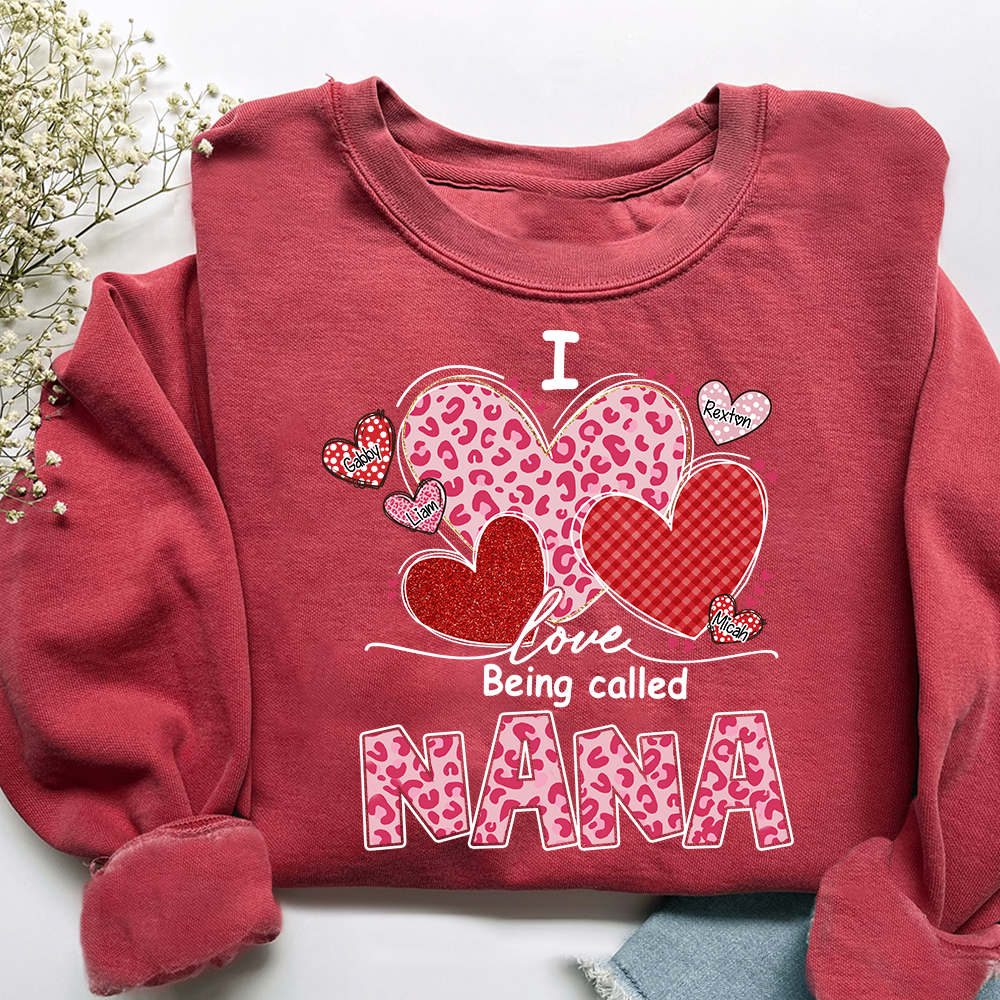 I Love Being a Nana Design, Cute Nana Sweatshirt, I For Gift Grandma And Kids