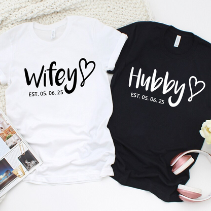 Honeymoon Just Married Bridal Gift Husband And Wife Shirts
