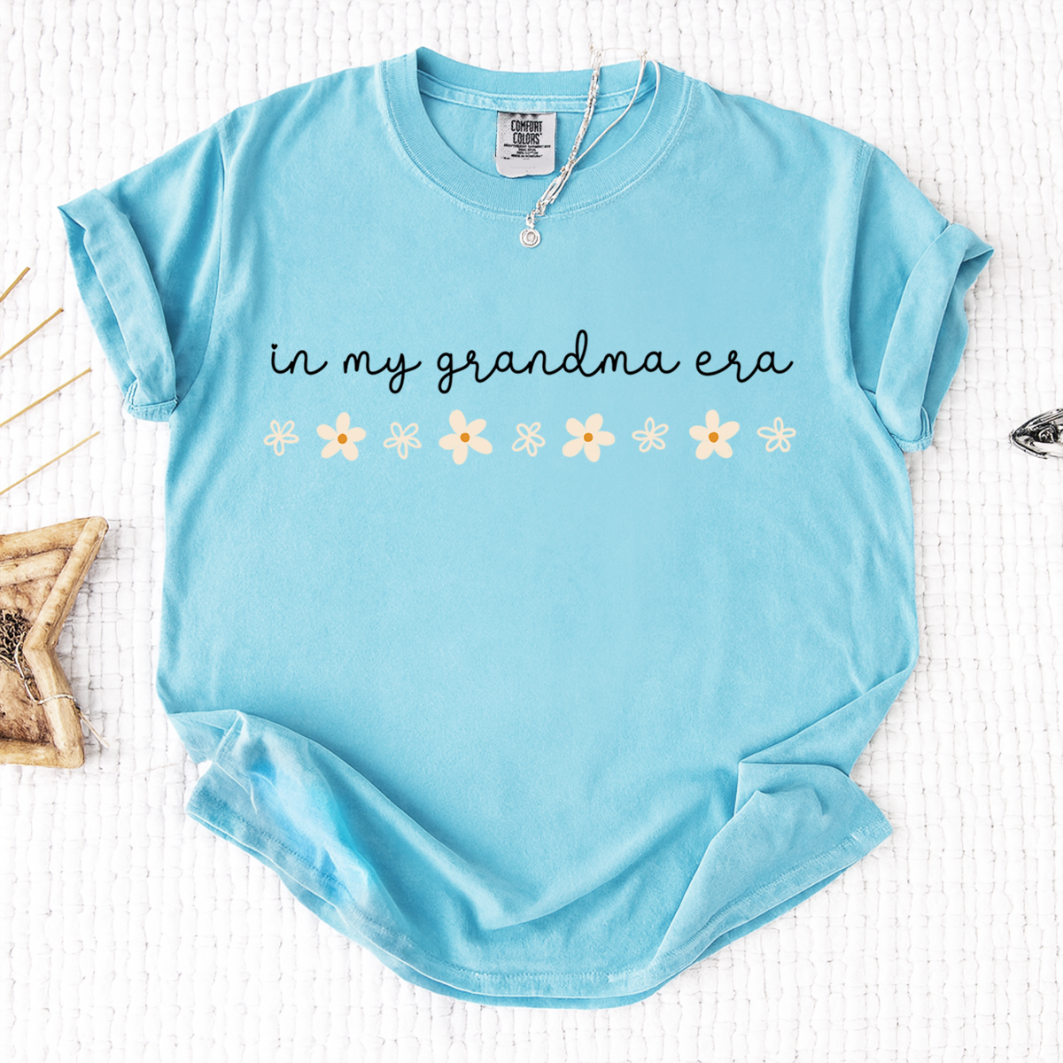 Comfort Colors® In My Grandma Era Shirt, Cute Daisy Graphic Tee for Grandma