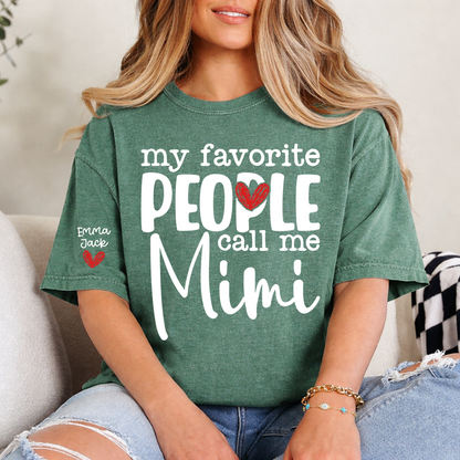 My Favorite People Call Me Mimi T-shirt Cute Grandma Shirt Gift from Grandkids