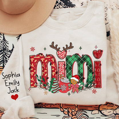 Merry Christmas Grandma Personalized, Custom Nicknames For Mimi And Kids
