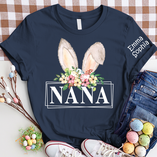 Gigi Bunny Flower Shirt, Custom Gigi And Kids, Easter Days Gift TH T-Shirt