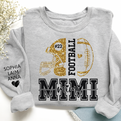 Personalized Football Grandma Sweater, Custom Gift for Grandma and Kids