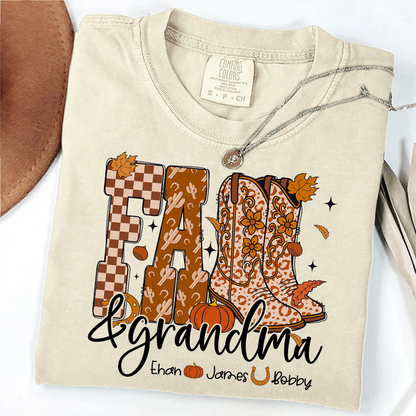Comfort Colors® Cute Personalized Fall & Grandma Costume, Gift With Grandma And Grandchild Names