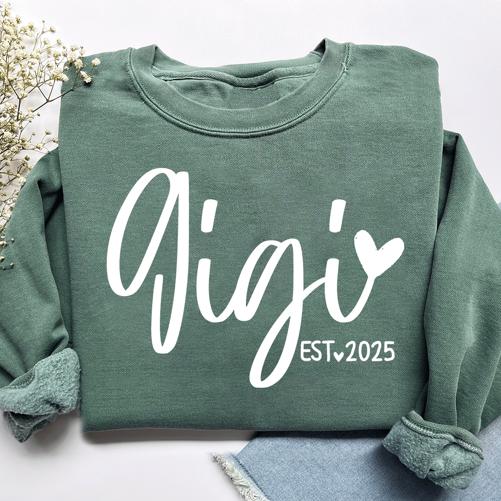 Personalized Gigi Sweatshirt, Custom Gifts for Grandma And Child