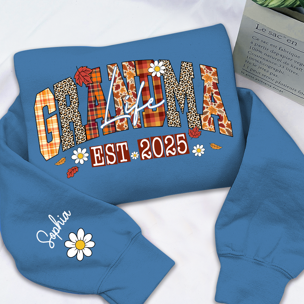 Preppy Fall Mimi Life, Personalized For Grandma And Kids