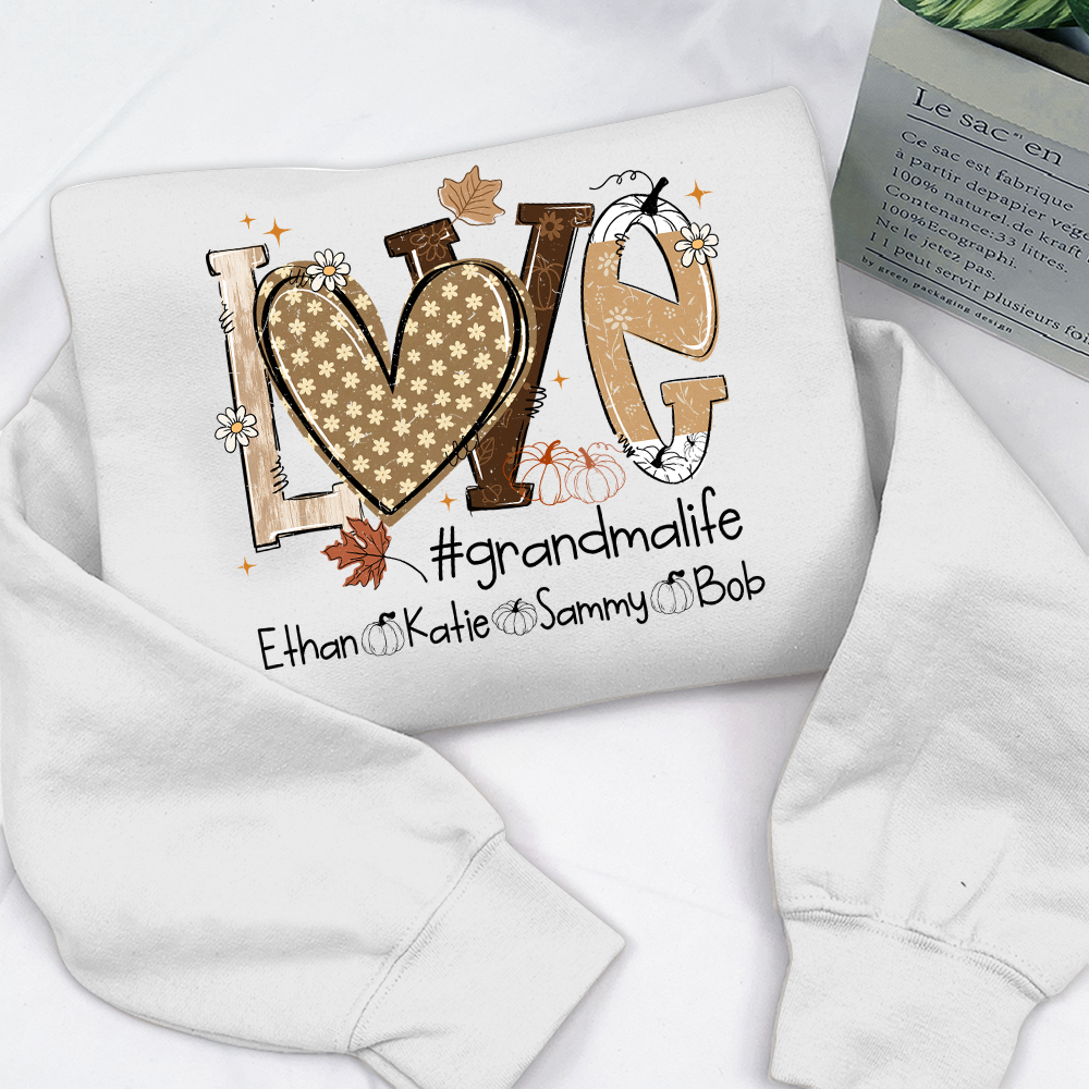 Cozy Up with a Custom Autumn Sweatshirt for Grandma and Kids