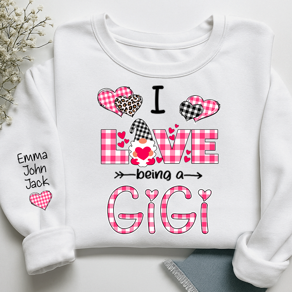Valentine I Love Being a Gigi, For Gift Grandma And Kids