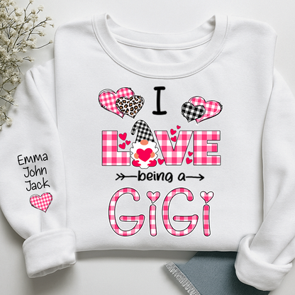 Valentine I Love Being a Gigi, For Gift Grandma And Kids