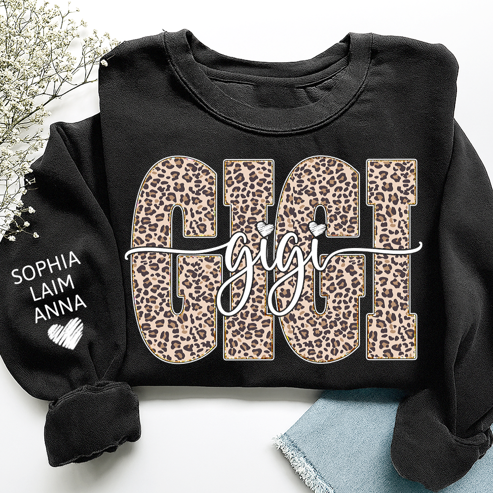 Leopard Style Design, Custom Mimi Gifts for Grandma and Grandchild's